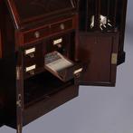 Een bijna 3 m lange lage boekenkast met secretaire 1910  Map, Ophalen of Verzenden