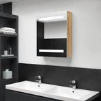 vidaXL Badkamerkast met spiegel en LED 50x14x60 cm wit, Huis en Inrichting, Tafels | Kaptafels, Verzenden, Nieuw