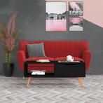 vidaXL Salontafel 100x49,5x43 cm bewerkt hout zwart, Huis en Inrichting, Tafels | Salontafels, Minder dan 50 cm, 100 tot 150 cm