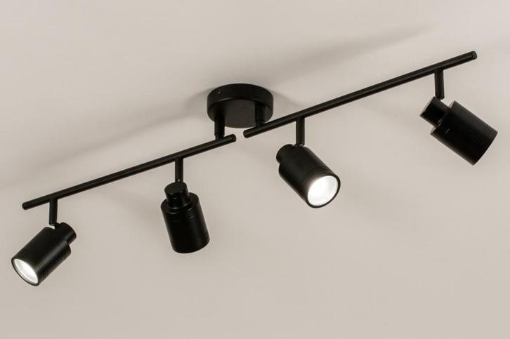 Rietveld Spots - Zwart - Metaal, Aluminium, Huis en Inrichting, Lampen | Hanglampen, Verzenden