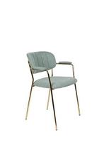 Eetkamerstoel - Roos - Goud/Lichtgroen - House of Rebels, Huis en Inrichting, Stoelen, Verzenden, Nieuw