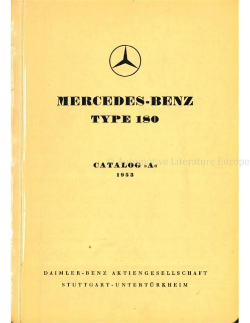 1953 MERCEDES BENZ 180 ONDERDELENHANDBOEK, Auto diversen, Handleidingen en Instructieboekjes