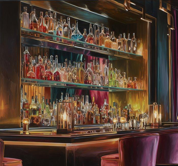 Irina Collins - Lit Bar XL · NO Reserve, Antiek en Kunst, Kunst | Schilderijen | Modern