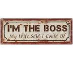 Ambiente Haus Metalen artprint - boss 13x36cm (1 stuk), Verzenden, Nieuw