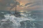 Lambertus De Jong (1919-2005) - Zeilen op zee, Antiek en Kunst