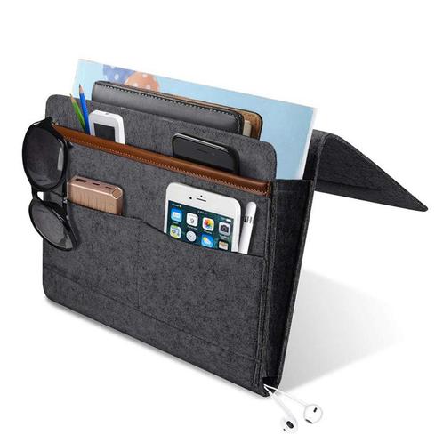 Bedside Pocket - Donker Grijs - Vilten Opbergzak voor Bed of, Huis en Inrichting, Woonaccessoires | Overige, Nieuw, Verzenden
