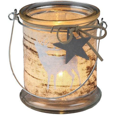Ambiente Haus Waxinelichthouder Xmas glas met handgreep, Huis en Inrichting, Woonaccessoires | Kandelaars en Kaarsen, Nieuw, Verzenden