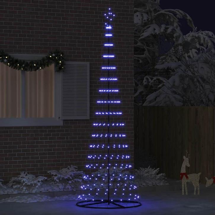 vidaXL LED Kerstboom met 350 LED Blauw 100,5 x 100,5 x 302,5, Diversen, Kerst, Nieuw, Verzenden