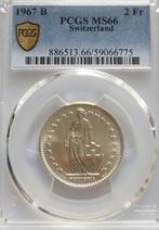 Zwitserland. 2 Francs 1967- MS66 B (Zonder Minimumprijs), Postzegels en Munten, Munten | Europa | Niet-Euromunten