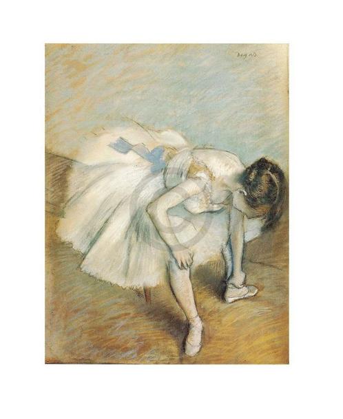 Kunstdruk Edgar Degas - Danseuse nouant son brodequin, Huis en Inrichting, Woonaccessoires | Schilderijen, Tekeningen en Foto's
