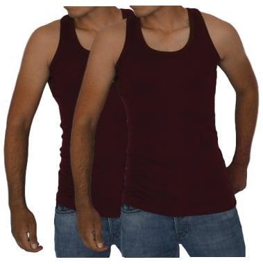 2 stuks Bonanza hemd - Regular - Bordeaux rood, Kleding | Heren, Ondergoed, Verzenden