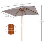 TRUUSK Parasol, Opvouwbare Tuinparasol, Strandparasol, 3-tra, Tuin en Terras, Parasols, Verzenden, Nieuw