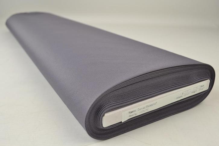 Grijs waterafstotende canvas stof  - 10 of 50 meter rol, Hobby en Vrije tijd, Stoffen en Lappen, 120 cm of meer, 200 cm of meer