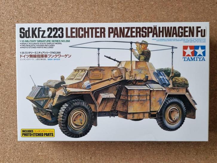 Tamiya 35268 Leichter Panzerspähwagen (Fu) 1:35, Hobby en Vrije tijd, Modelbouw | Auto's en Voertuigen, Tamiya, Verzenden
