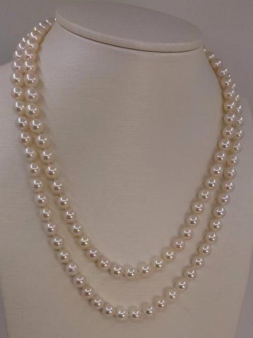 Halsketting 6,5x7 mm Dubbele Akoya Pärlen, Sieraden, Tassen en Uiterlijk, Kettingen