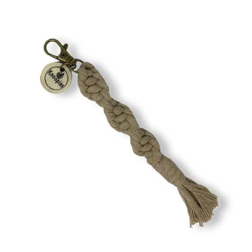 Macramé Sleutelhanger - Spiral Knots - Katoen - Macramé -, Verzamelen, Sleutelhangers, Nieuw, Overige typen, Ophalen of Verzenden