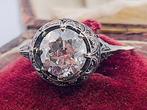 Ring - 9 kt. Geel goud, Zilver Diamant (Natuurlijk), Nieuw