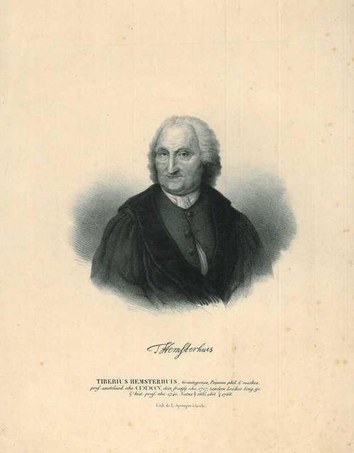 Portrait of Tiberius Hemsterhuis, Antiek en Kunst, Kunst | Etsen en Gravures