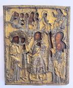 Icoon - Pokrov van de Moeder Gods - Hout, Messing