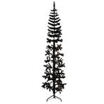 vidaXL Kunstkerstboom half met standaard smal 180 cm zwart, Diversen, Kerst, Verzenden, Nieuw