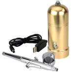 PME Airbrush Kit Oplaadbaar Goud, Hobby en Vrije tijd, Verzenden, Nieuw