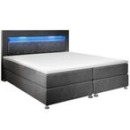 Boxspringbed / Boxspring Vancouver - 140 x 200 cm - Grijs