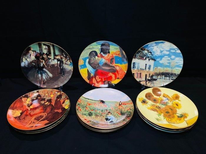 Limoges - Franklin Mint - Bord (12) - The Masterpieces of, Antiek en Kunst, Curiosa en Brocante