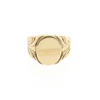 Vintage gouden zegelring | Heren (herenring, gouden ring), Gebruikt, Overige kleuren, 19 tot 20, Heer