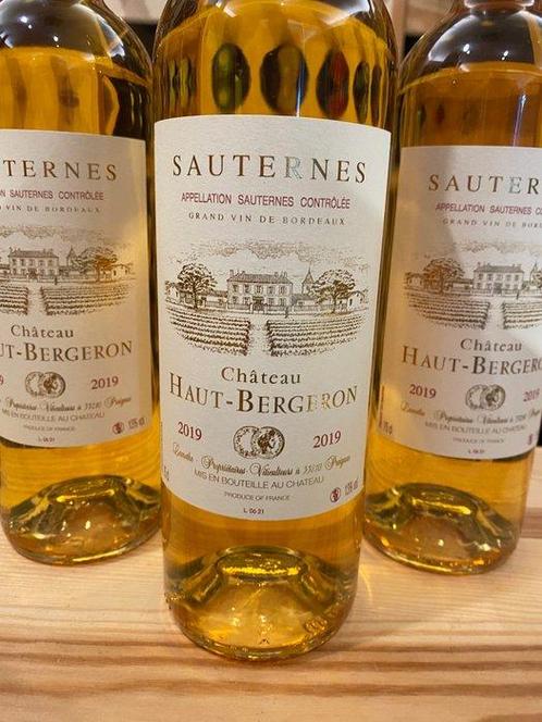 2019 Château Haut-Bergeron - Sauternes Grand Cru - 3 Flessen, Verzamelen, Wijnen