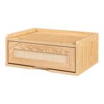 Wandrek Ljuredsø met lade 40x30x17 cm eikenkleurig en rotan, Huis en Inrichting, Woonaccessoires | Wandplanken en Boekenplanken