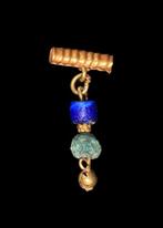 West-Aziatisch Goud Hanger met Lapis Lazuli en Bronzen