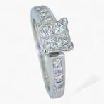 Zonder Minimumprijs - Ring - 14 karaat Witgoud, IGI, Sieraden, Tassen en Uiterlijk, Ringen, Nieuw