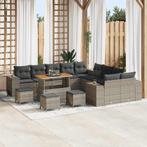 vidaXL Tuin Sofa Set in hoogte verstelbaar 13 pcs Grijs poly, Verzenden, Nieuw