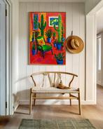 E. García - INTERIOR CON CACTUS XL (NO RESERVE), Antiek en Kunst