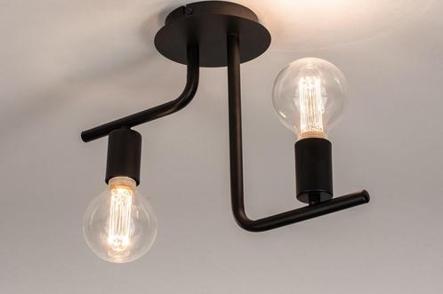 Rietveld Plafondlampen - Zwart - Metaal, Huis en Inrichting, Lampen | Plafondlampen, Verzenden