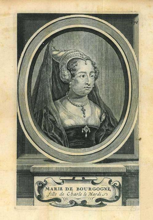 Portrait of Mary of Burgundy, Antiek en Kunst, Kunst | Etsen en Gravures