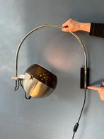 Vintage 70s Space Age Arc Wall Lamp Globe by Dijkstra, Huis en Inrichting, Lampen | Wandlampen, Ophalen of Verzenden, Nieuw