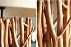 Design drijfhout vloerlamp EUPHORIA 180cm naturel met linnen, Huis en Inrichting, Lampen | Vloerlampen, Ophalen of Verzenden, Nieuw