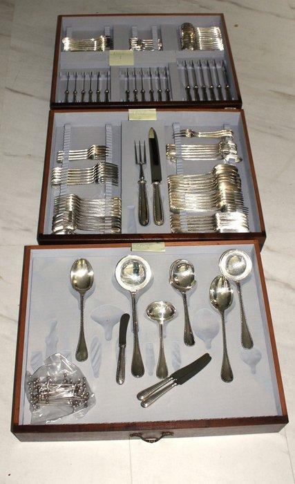 Christofle - Bestekset (105) - model Perles - Verzilverd, Antiek en Kunst, Antiek | Meubels | Tafels