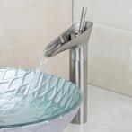 Geborsteld nikkel Ovi deluxe watervalkraan, Verzenden, Nieuw