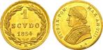 1 Scudo Rom 1854 Vatikan: Pius Ix, 1846-1878:, Postzegels en Munten, Munten | Europa | Niet-Euromunten, Verzenden