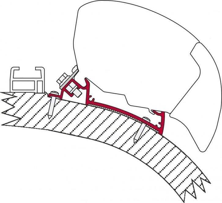 Fiamma Carthago Chic/Rapido i80-i90 Adapter 400 <2014, Caravans en Kamperen, Voortenten en Luifels, Nieuw, Fiamma, Ophalen of Verzenden