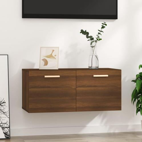vidaXL Wandkast 80x35x36,5 cm bewerkt hout bruin eikenkleur, Huis en Inrichting, Woonaccessoires | Wandplanken en Boekenplanken