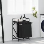 vidaXL Wasmand 1 vak met plank zwart eikenkleurig, Tuin en Terras, Verzenden, Nieuw