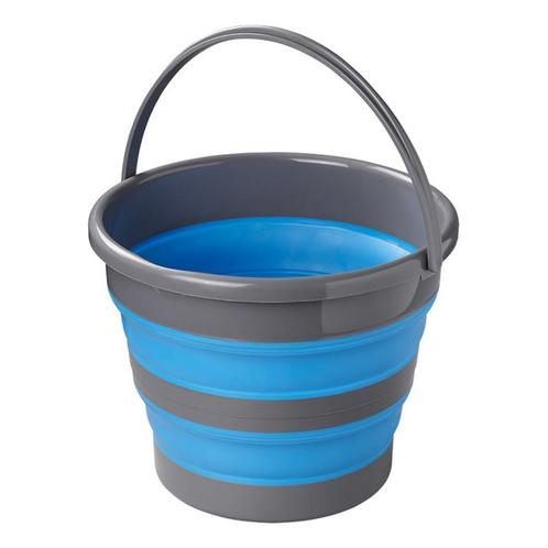 ProPlus Opvouwbare emmer - 15 liter - Siliconen - Grijs/B..., Huis en Inrichting, Schoonmaakartikelen, Ophalen of Verzenden