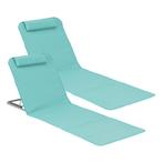 Strandmat Donostia met rugleuning set van 2 turquoise, Verzenden, Nieuw