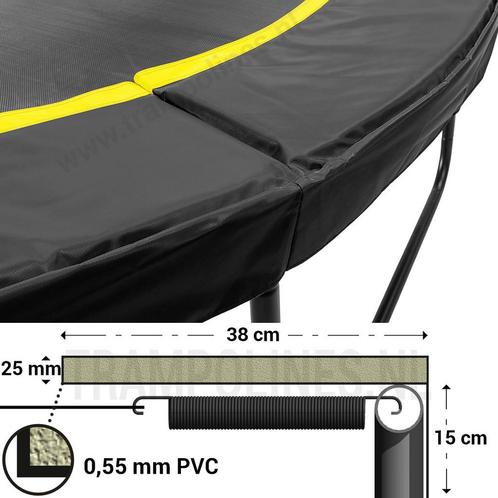 Trampoline Rand Magic Circle Pro Black 360 - 366 cm, Kinderen en Baby's, Speelgoed | Buiten | Trampolines, Nieuw, Ophalen of Verzenden