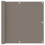 vidaXL Balkonscherm 90x500 cm oxford stof taupe, Tuin en Terras, Zonneschermen, Verzenden, Nieuw