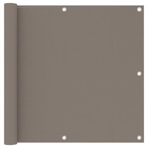 vidaXL Balkonscherm 90x500 cm oxford stof taupe, Tuin en Terras, Zonneschermen, Nieuw, Verzenden