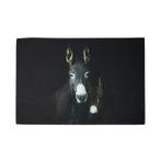 Deurmat zwart ezelin met veulen 75x50cm, Nieuw, Verzenden
